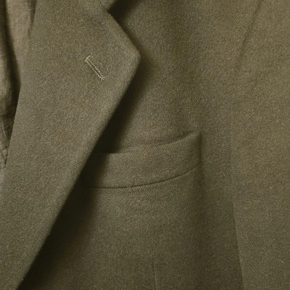 S&K Famous Brands Italian Cashmere‎ Black Sport Coat Jacket 42 Short
